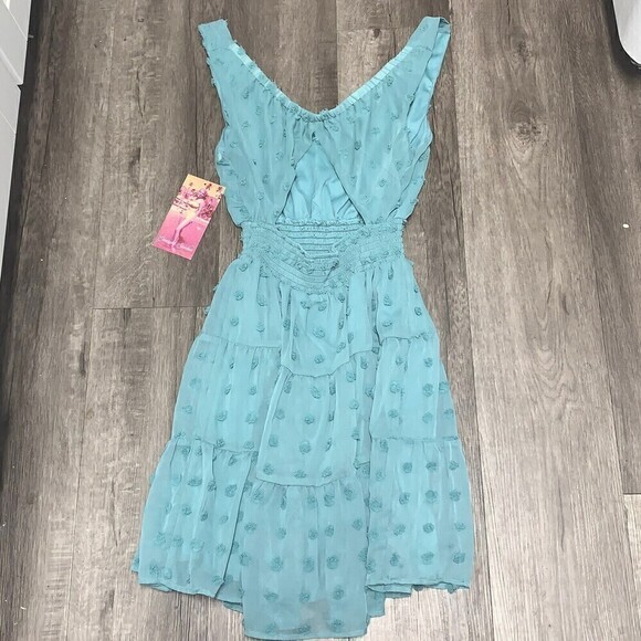 EMERALD Sundae Green Dress Size‎ Small Swiss Dot - Picture 6 of 11